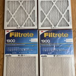 6 New Filtrete Filters 16 x 25 x 1