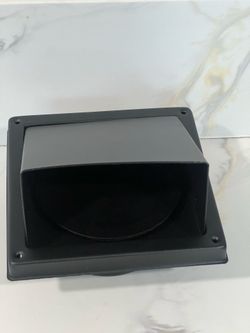 5 Inch Black Dryer Vent Cover Outside Stainless Steel Wall Vent with Removable Cover and Insect Screen Mesh (New) No Box