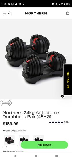 24 kg adjustable dumbbells