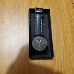 GENEVA BLACK WATCH QUARTZ MOVEMENT INSIDE DOWELS ARE FOR SHOW ONLY NEW IN PLASTIC 