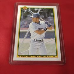 Rare Old Ken Griffey Jr Baseball Card 1990 Bowman #481 Perfect Condition 