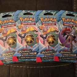 4 BRAND NEW journey Together enclosed booster packs