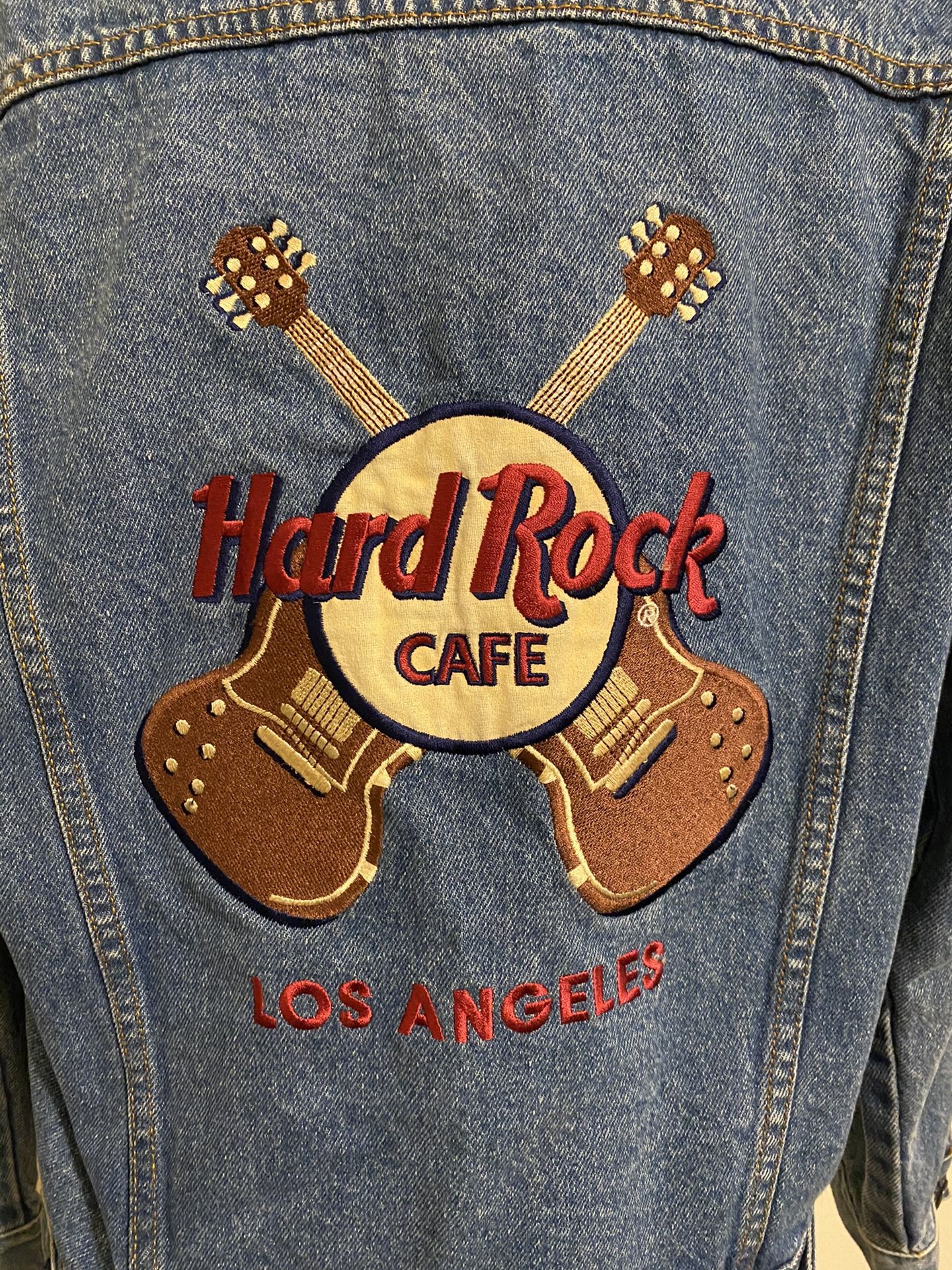 Authentic XS Hard Rock Cafe Los Angeles Denim Trucker Jacket