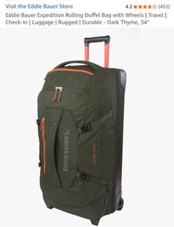 Eddie Bauer Expedition Rolling Duffel Bag with Wheels