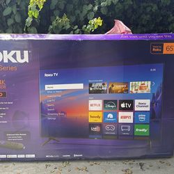 Roku Select Series 65" 4K HDR QLED TV.