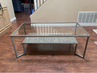 Modern glass top coffee table