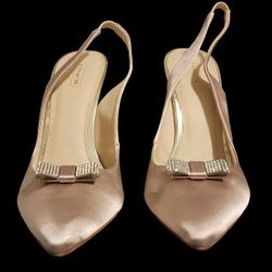 Coach Tan Slingback Heels, Size 11B