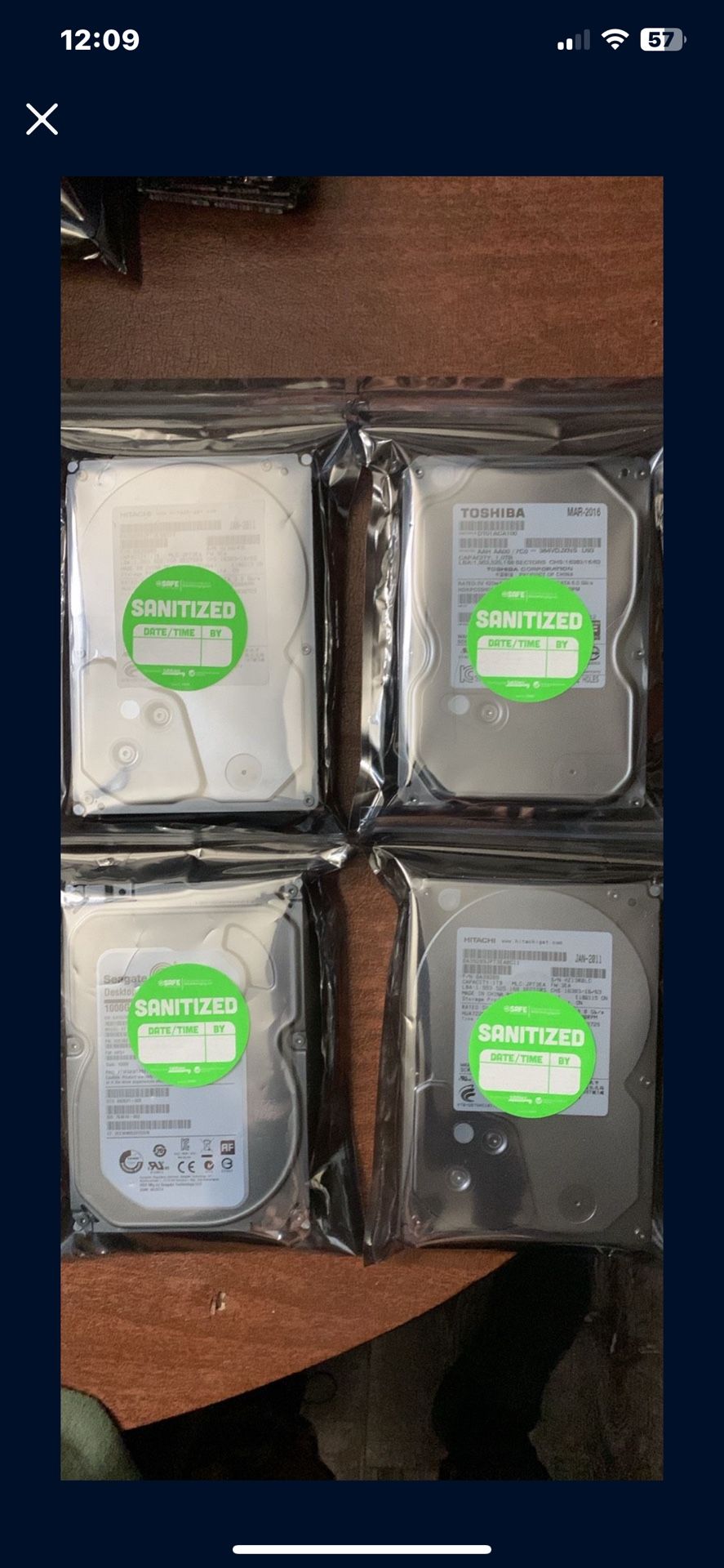 1TB  Desktop 3.5” Hard Drives - Formatted & Tested