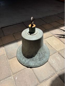 antique solid brass bell.Excellent for decoration, as shown in the las photo