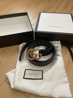 Gucci Leather Belt with Double G