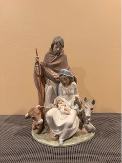 Lladró "Joyful Event" #6008 Nativity Holy Family Figurine, Large 15"