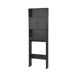 Homy Casa MOHG Toilet Stand "24.61 x 7.87 x 76.38 in" Bathroom Storage Organizer with Double Doors