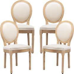 Dining Chairs Set of 4, Cream Kitchen & Dining Room Chairs Set of 4, Ivory Line