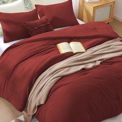New Red King Comforter Set