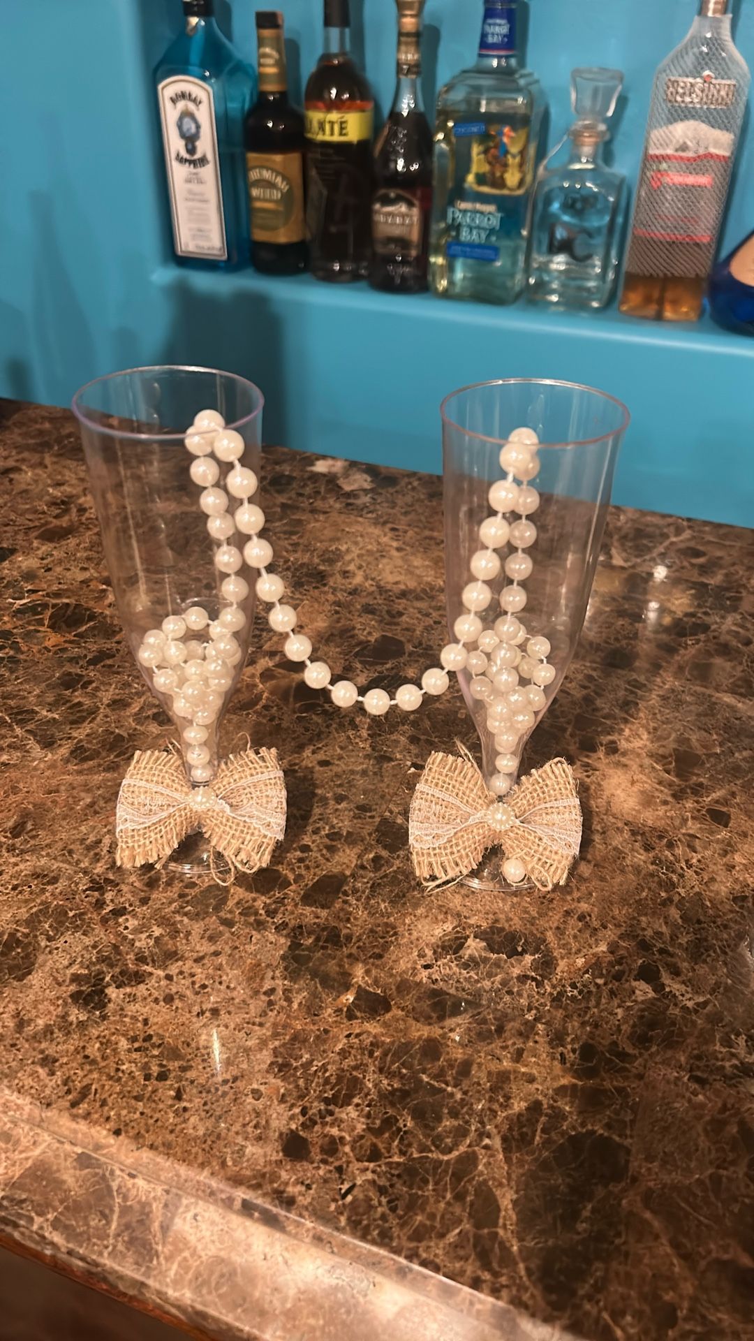 personalized wedding champagne custom-made champagne & mimosa glasses