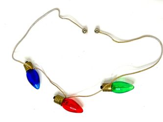 Vintage Translucent Christmas Light Bulbs Necklace