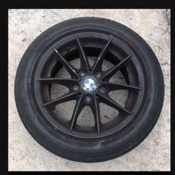 1 — 205/55r16 5x4.72 5x120 Bmw Stock Wheel Rim With Tire !!!