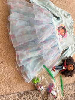 Gabby's Dollhouse Size 6 Kids Dress and Toy Bundle