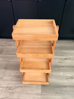 4-Tier Wooden Storage Shelf Unit