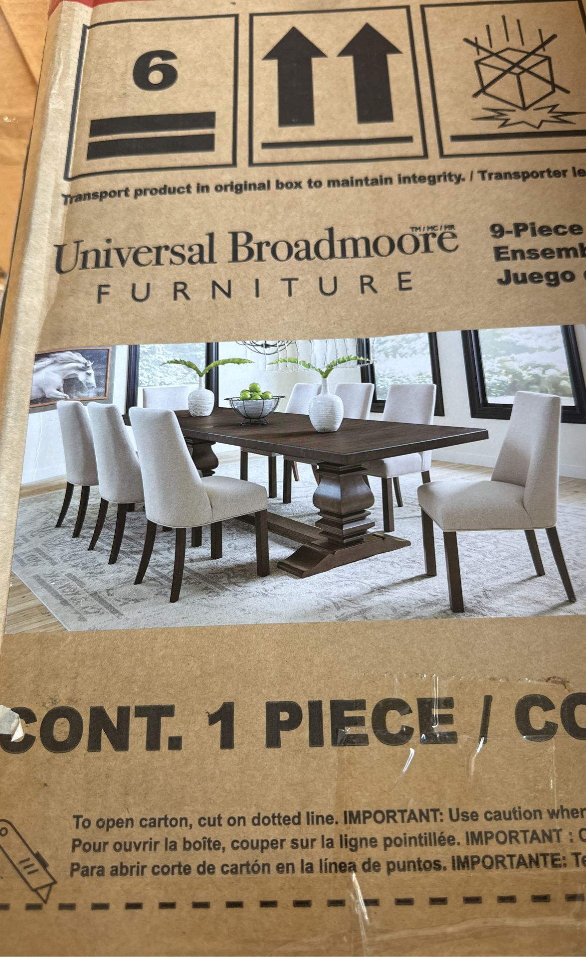 Brand New Erma 9-piece Dining Set