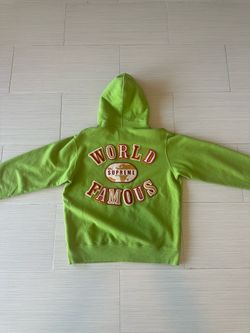 Supreme world famous zip up hoodie size M