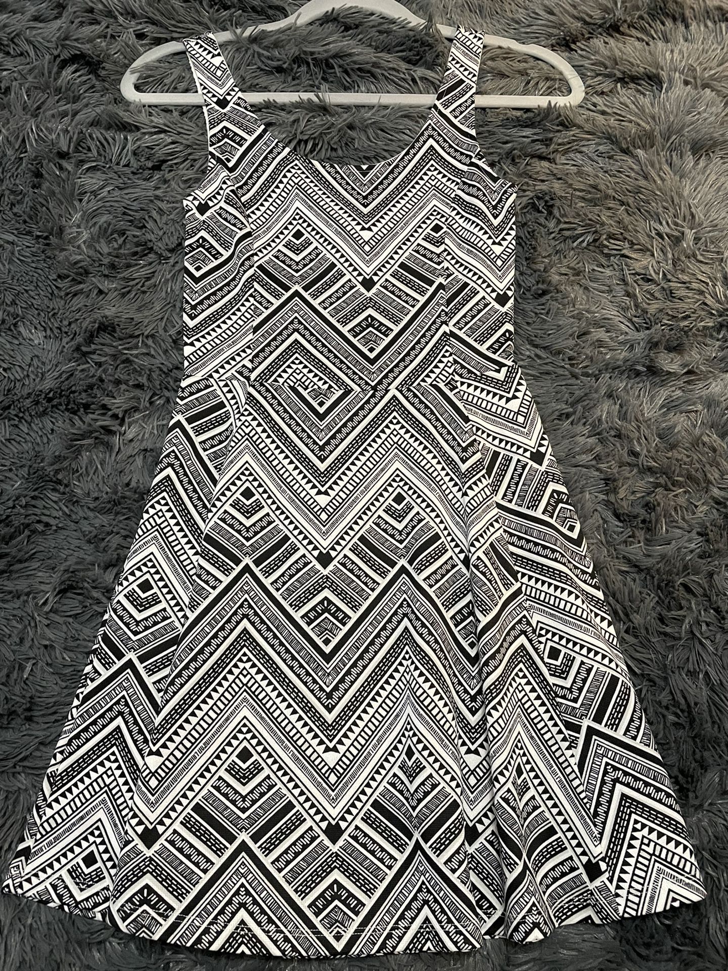 Black Print Dress