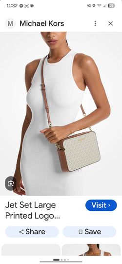 Michael Kors Jet Set Large Printed Logo Crossbody Bag