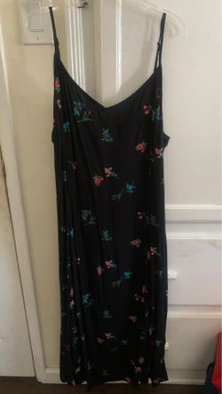 XL floral black sundress