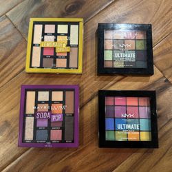 🌈 4 Eyeshadow Palettes – Maybelline & NYX – $15 for All