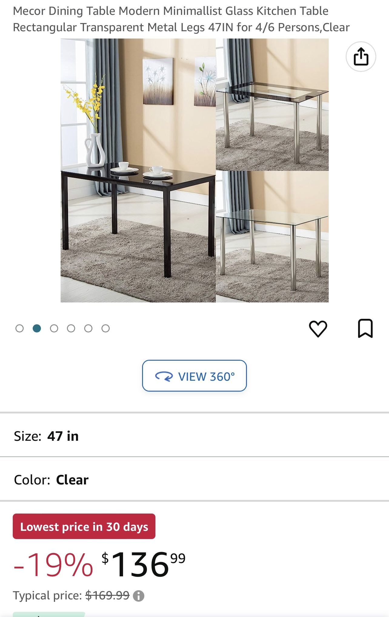 Glass Black Table 