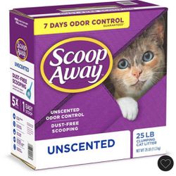Scoop Away Cat Litter Unscented Brand New 25lbs 