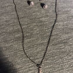 Silver Pendent With Initial Jand Stud Tops .