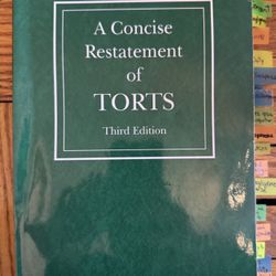 A Concise Restatement Of Torts 3rd Edition 
