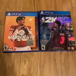 New Maden 2020 + NBA 2k20 Ps4