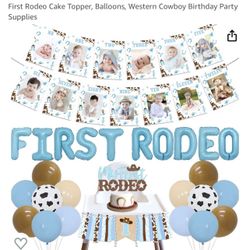 First Rodeo -Boy Birthday decorations