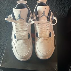 Air Jordan 4 Retro White/Legend Blue Midnight Navy Blanc