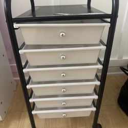 6 Drawer Rolling Cart Organizer