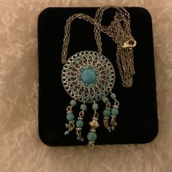 Vintage Silver Tribal Necklace With Pendant (Avon)…18”