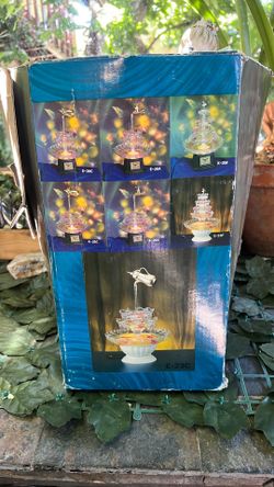 cake decoration fountain with light