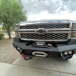 Matte Black Bumper With Spot For Winch. Lights Included 