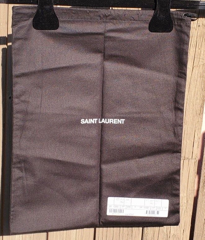 NEW Saint Laurent (YSL) Drawstring 100% Cotton Cloth Lined Dust Bag ~ 14" x 10.75".