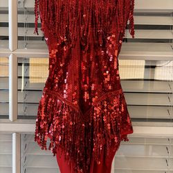 iDopip Red Sexy Salsa Dress