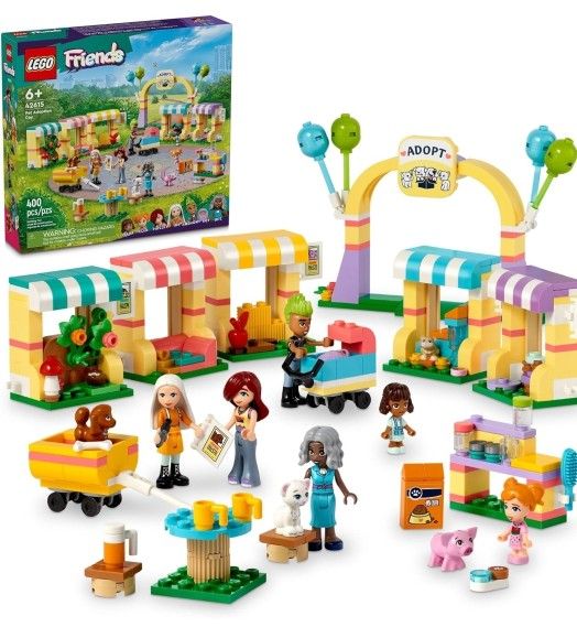 LEGO Friends Pet Adoption Day Toy, Animal Set - 42615