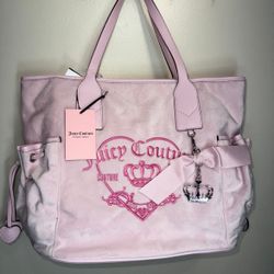 Juicy Couture Girlie Royalty Tote Chiffon Pink