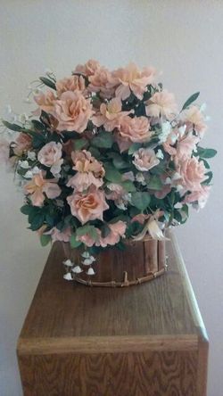 Fake flowers very pretty and a bamboo