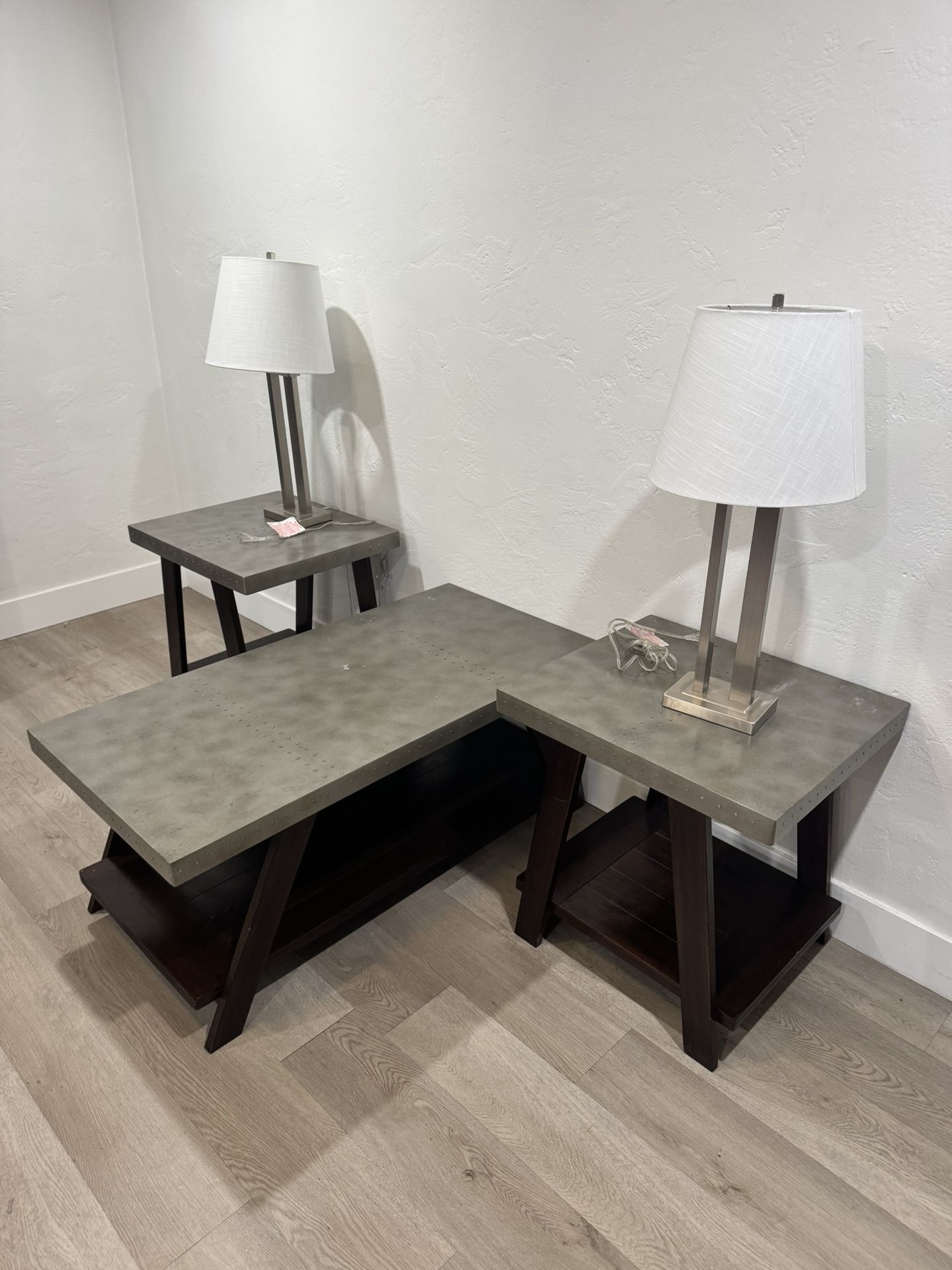 Coffee Table With End Table Set