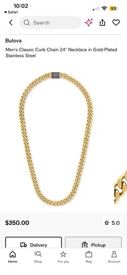 Golden plated stainless steel chain
