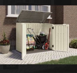 Outdoor Horizontal Plastic Storage Shed