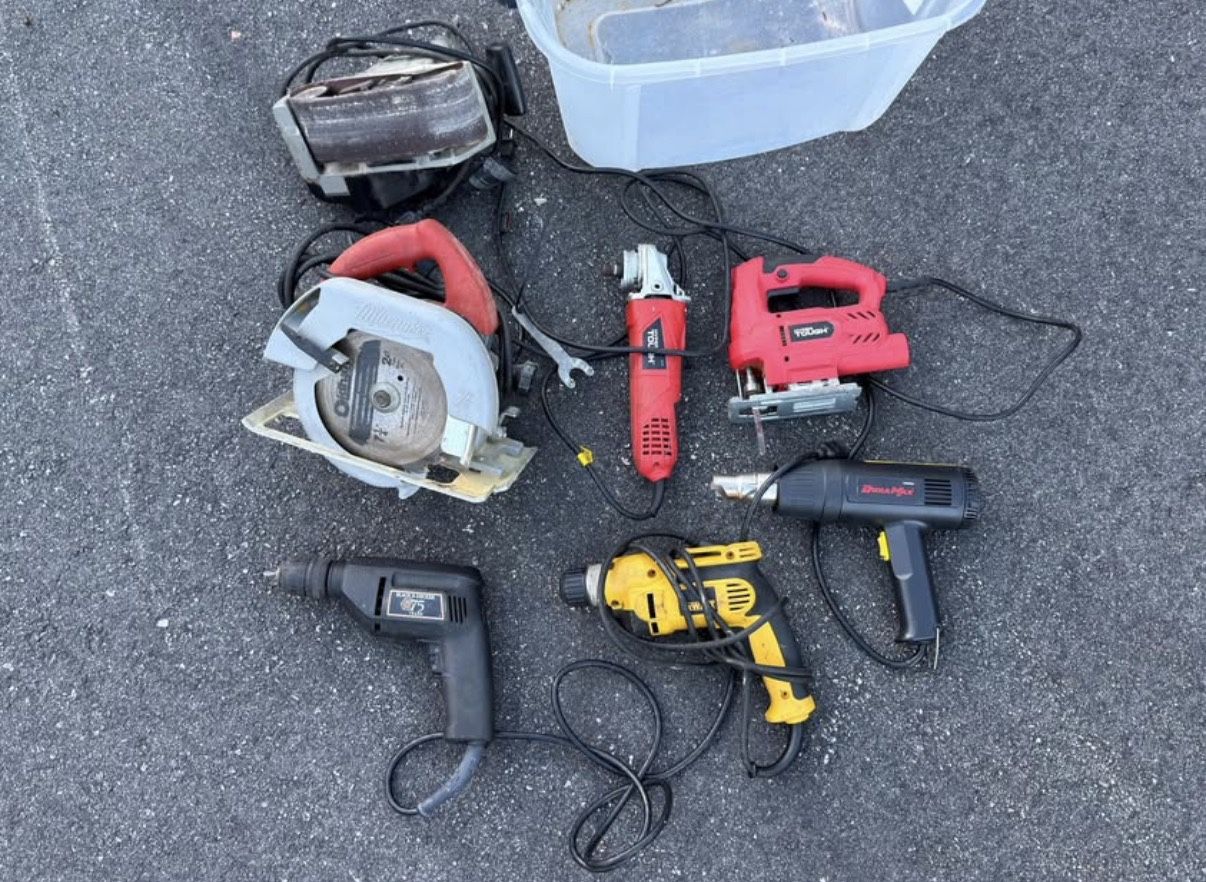 Power Tool Lot Milwaukee DeWalt Black & Decker Hyper Tough All Working Tested