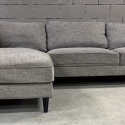 Grey Living Spaces Cosmo Sectional Couch Sofa L Shape 